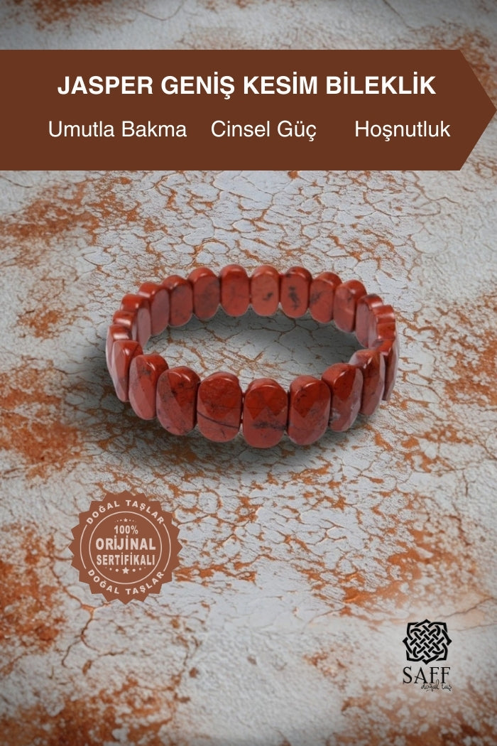 Jasper Doğal Taş Geniş Kesim Bileklik 210150