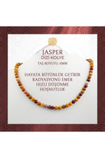 Jasper 6 mm Dizi Doğal Taş Kolye - 54cm