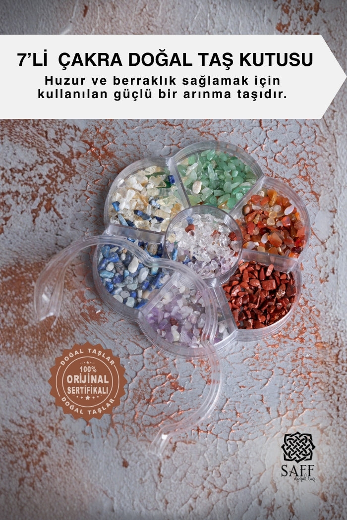 7’li Çakra Doğal Taş Kutusu