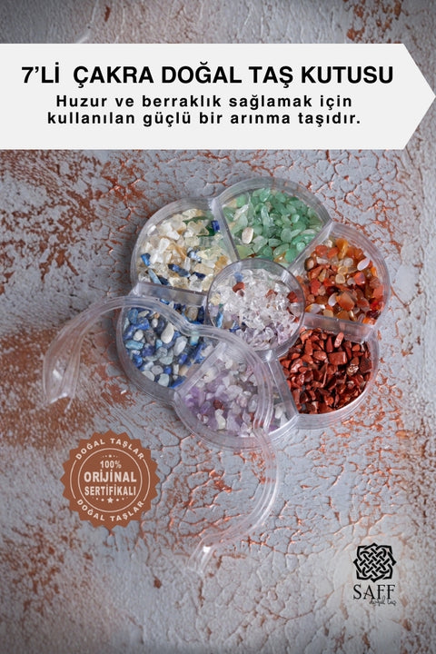 7’li Çakra Doğal Taş Kutusu