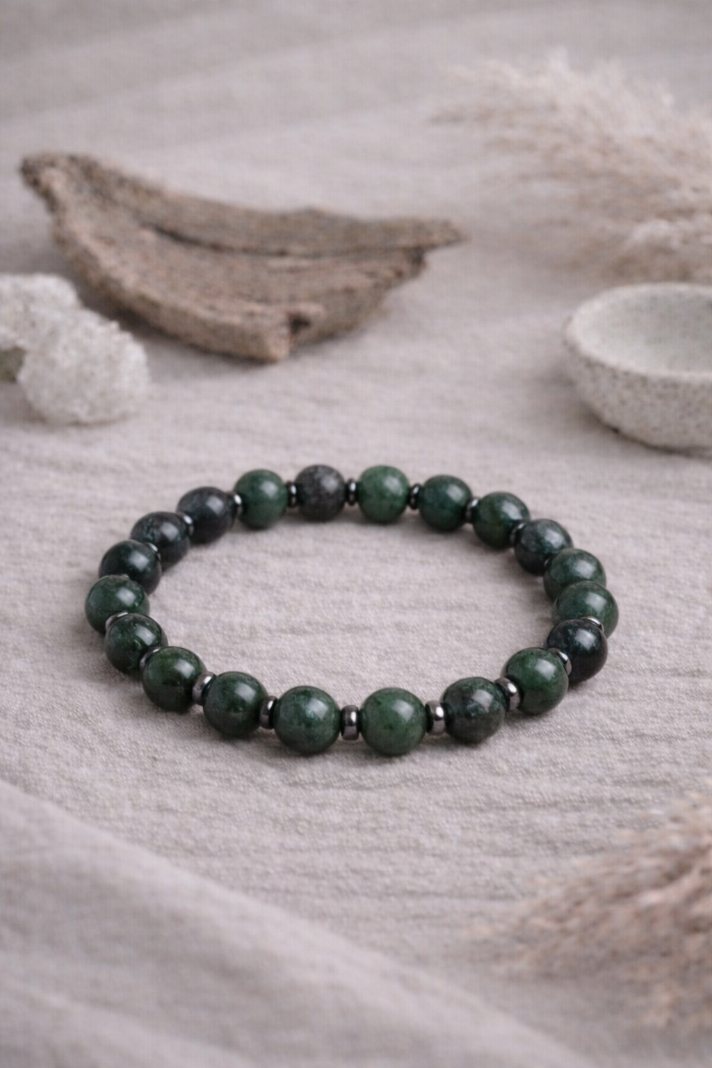 Kanada Yeşim & Hematit Bileklik