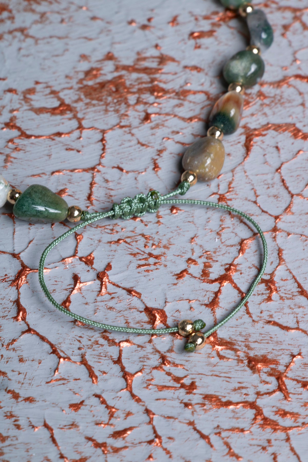 Akik &amp; Hematit Makrome Bileklik