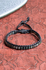 Akik &amp; Hematit Özel Tasarım Makrome Bileklik