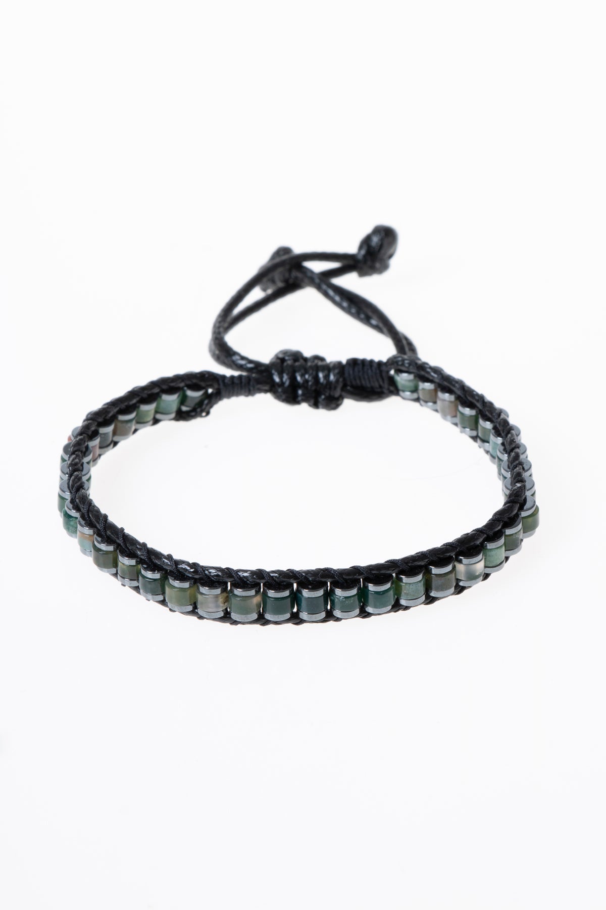 Akik &amp; Hematit Özel Tasarım Makrome Bileklik