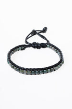 Akik &amp; Hematit Özel Tasarım Makrome Bileklik