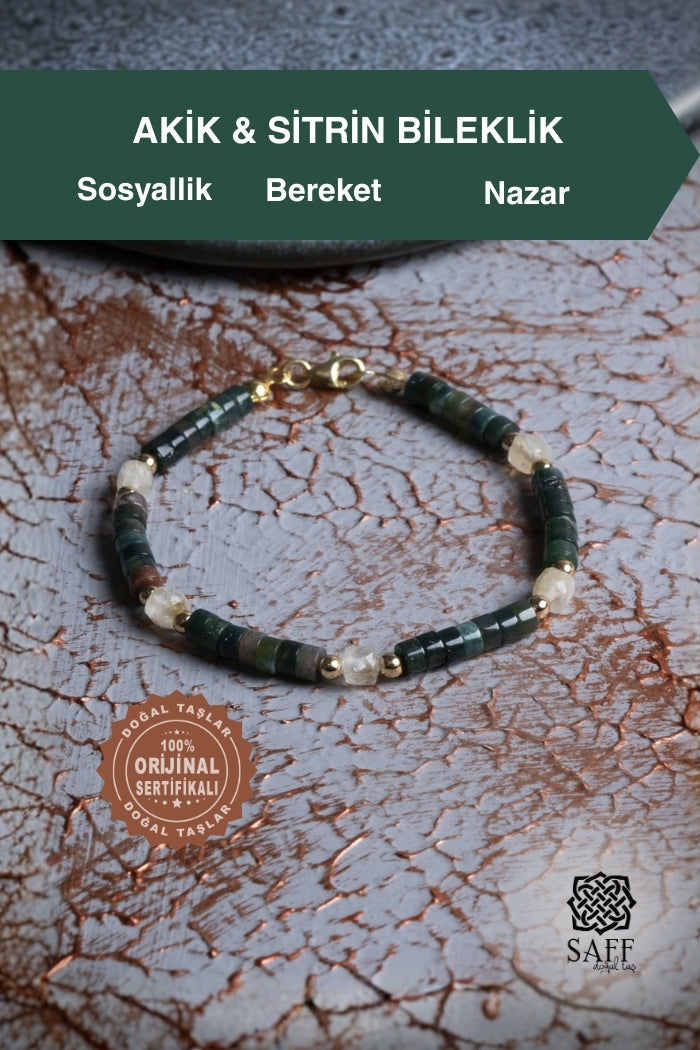 Akik &amp; Sitrin Bileklik