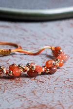 Akik A Kalite Natürel Taşlar Makrome Bileklik