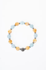 Akuamarin &amp; AA Kalite Sitrin &amp; Zirkon Aparat Bileklik