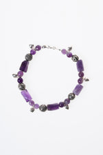 Ametist &amp; Gümüş Aparatlı Bileklik