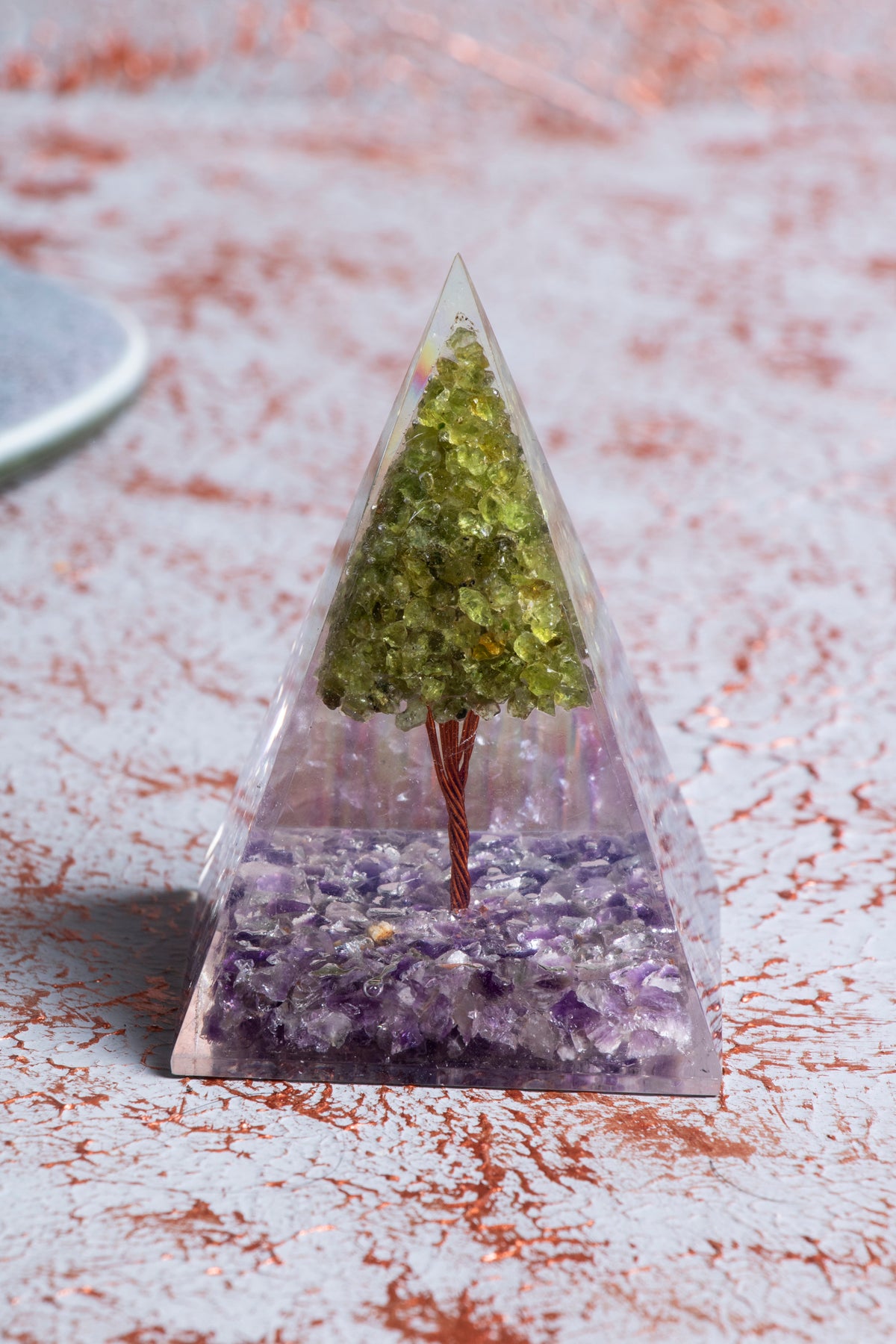 Ametist &amp; Zebercet Ağaçlı Piramit
