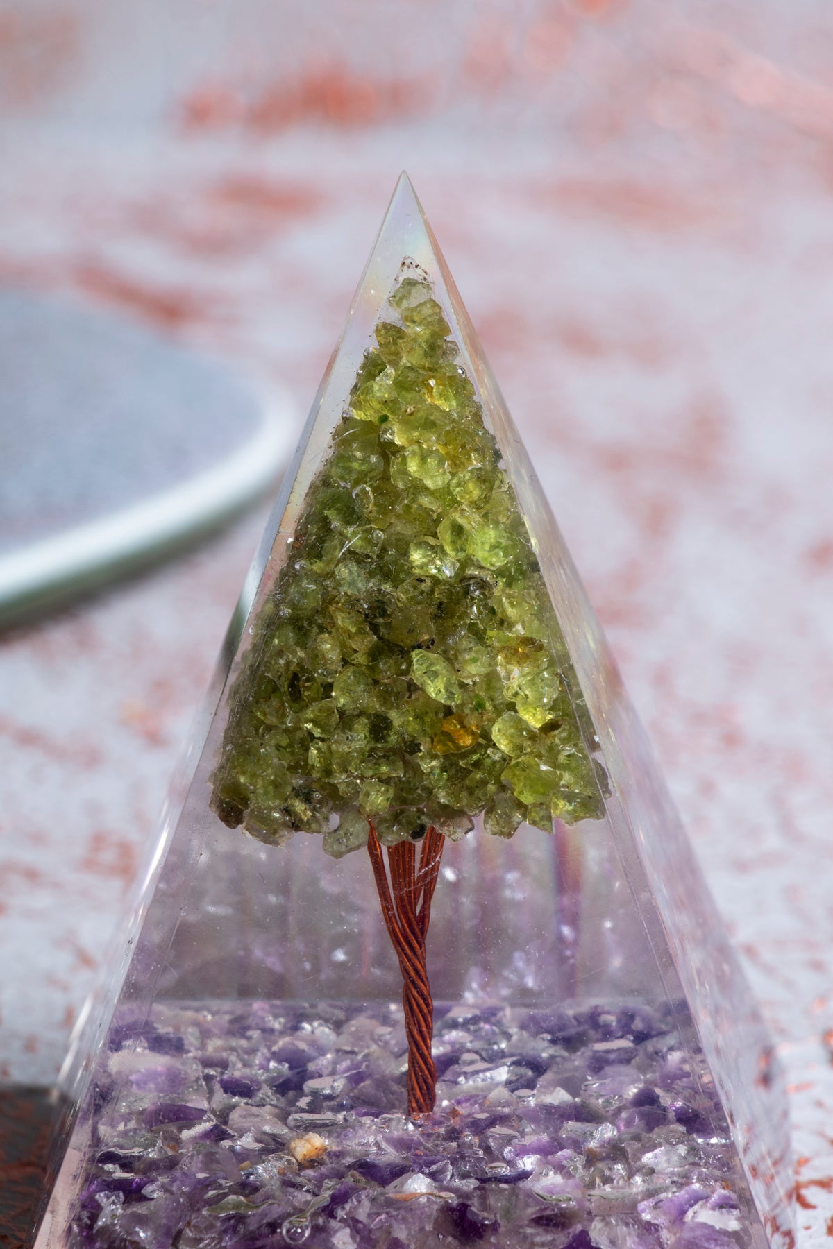 Ametist &amp; Zebercet Ağaçlı Piramit