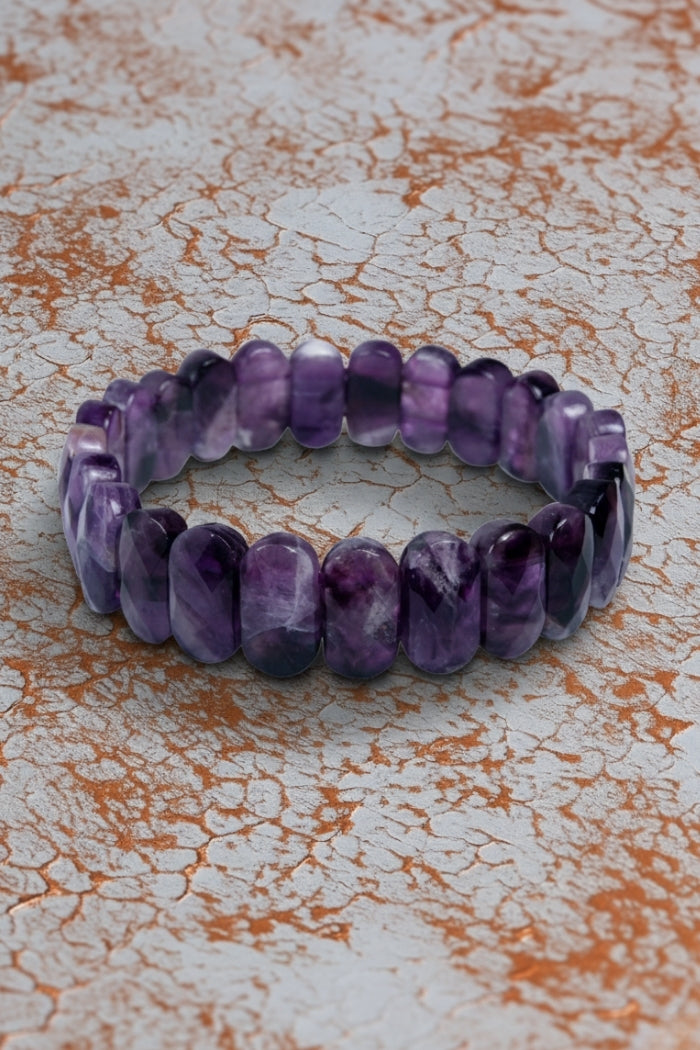 Ametist Doğal Taş Geniş Kesim Bileklik 210143