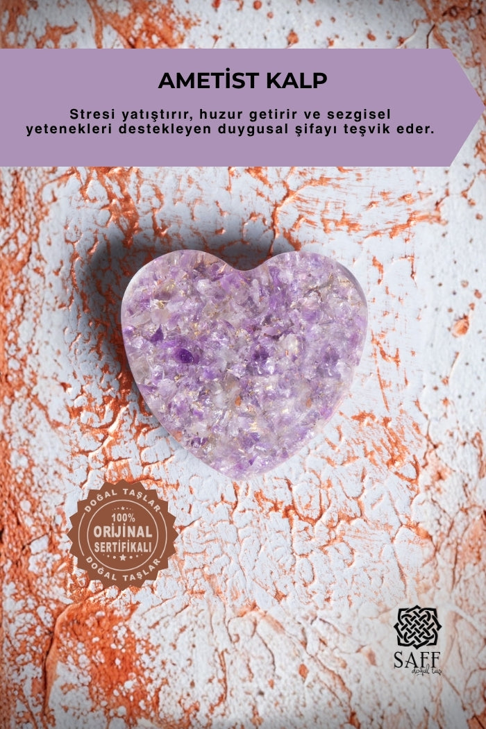 Ametist Kalp Obje