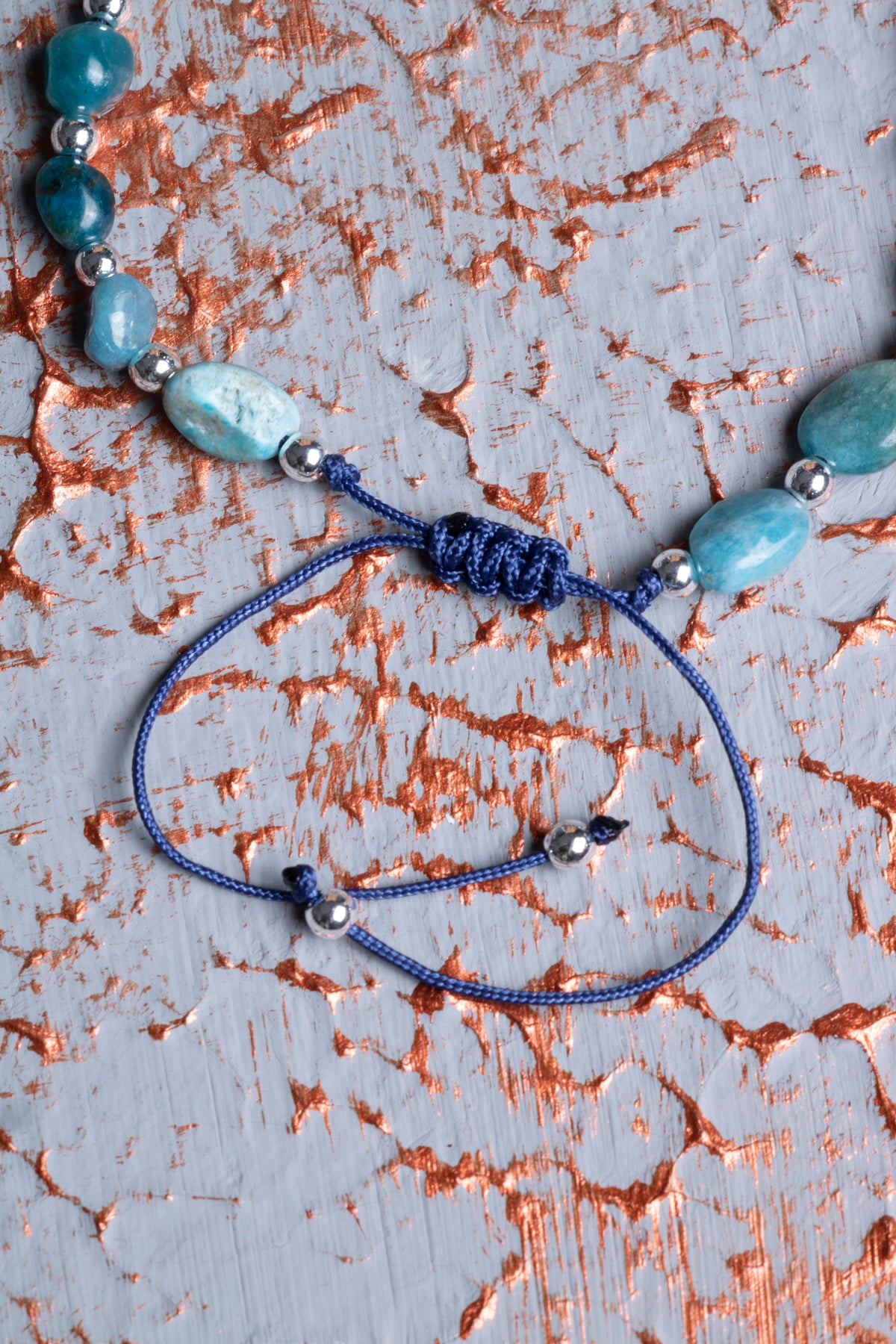 Apatit &amp; Hematit Makrome Bileklik