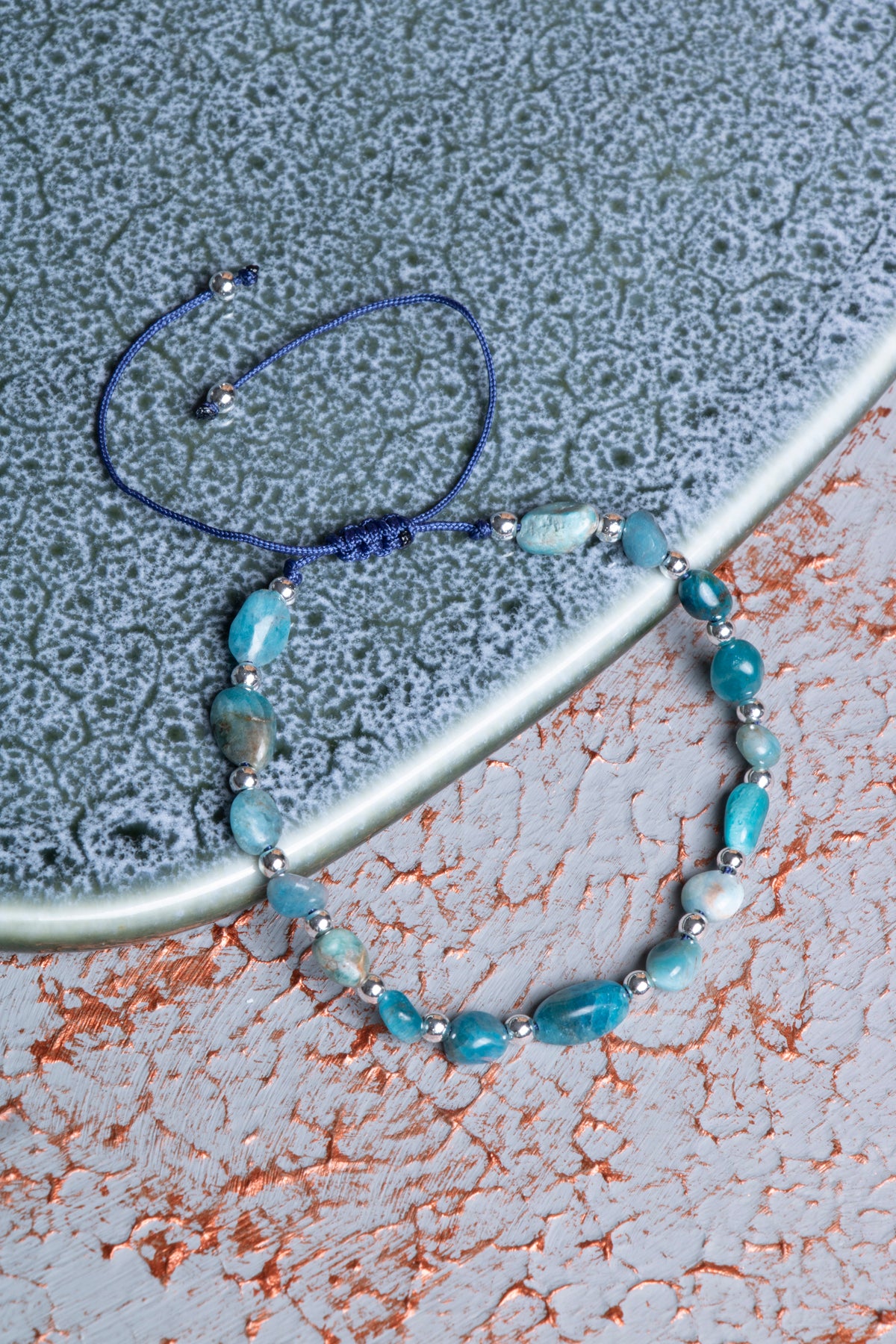 Apatit &amp; Hematit Makrome Bileklik