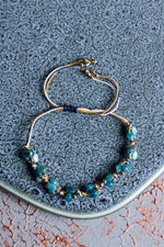 Apatit A Kalite Natürel Taşlar Makrome Bileklik