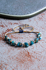 Apatit A Kalite Natürel Taşlar Makrome Bileklik