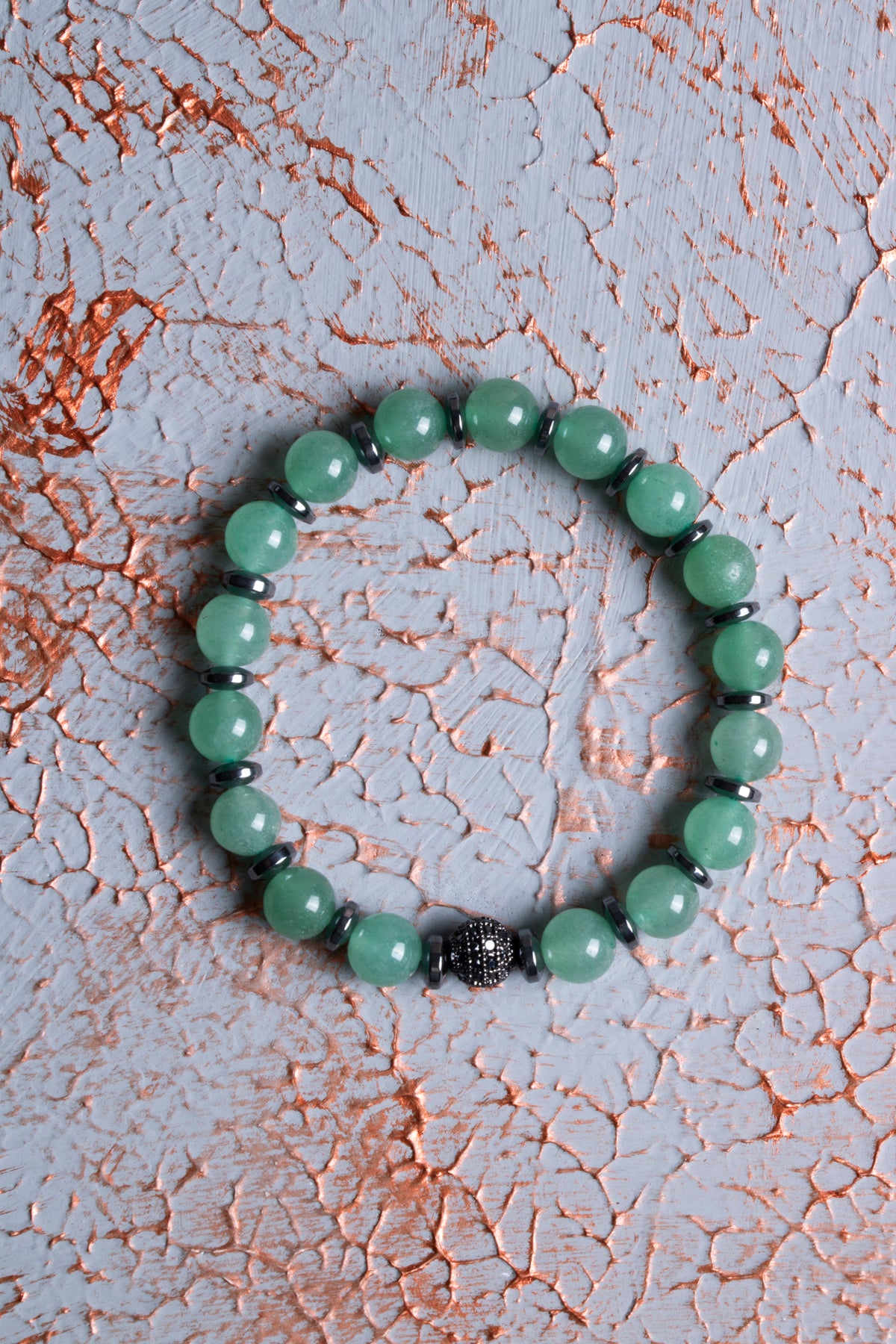 Aventurin &amp; Hematit Zirkon Aparat Bileklik