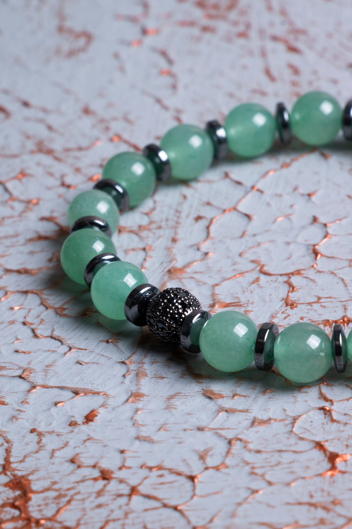 Aventurin &amp; Hematit Zirkon Aparat Bileklik