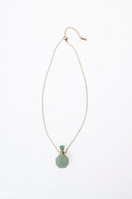 Aventurin Doğal Taş Esans Şişesi Kolye