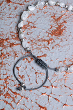 Ay Taşı &amp; Hematit Makrome Bileklik