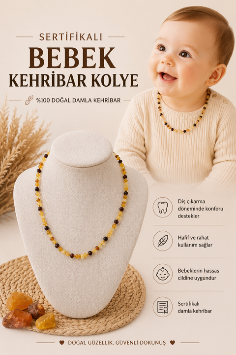 Bebek Kehribar Kolye
