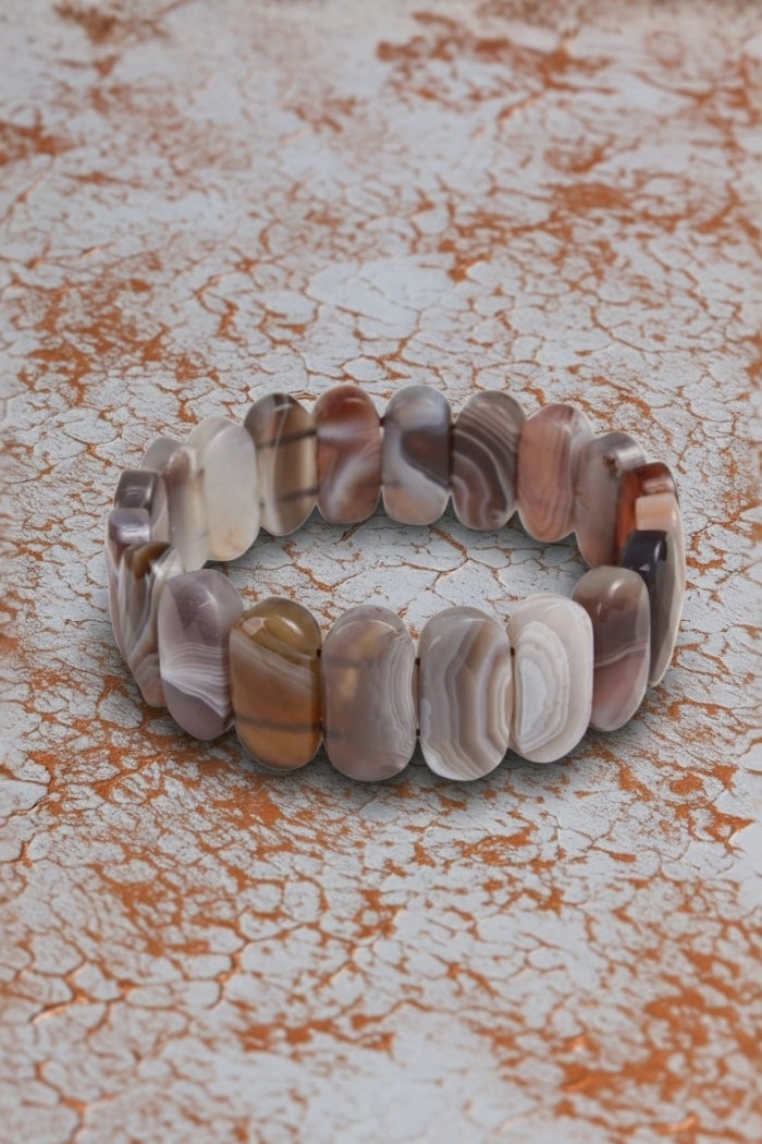 Bostwana Akik Geniş Kesim Bileklik