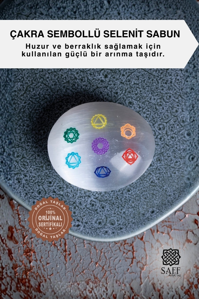 Çakra Sembollü Selenit Sabun