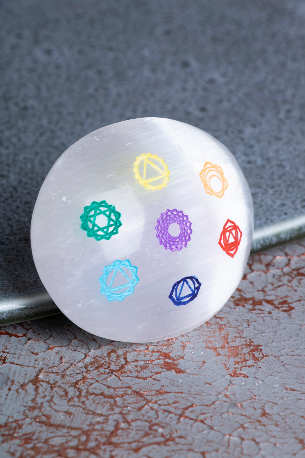 Çakra Sembollü Selenit Sabun