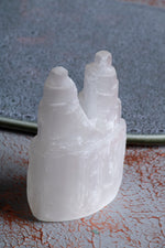 Çift Kule Selenit Mini Dağ Obje