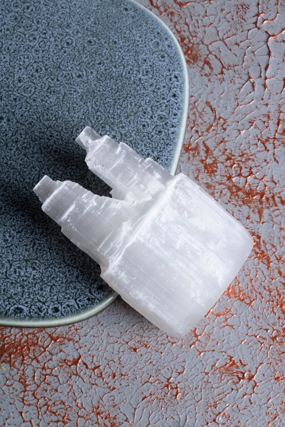 Çift Kule Selenit Mini Dağ Obje