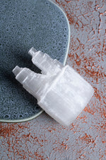 Çift Kule Selenit Mini Dağ Obje