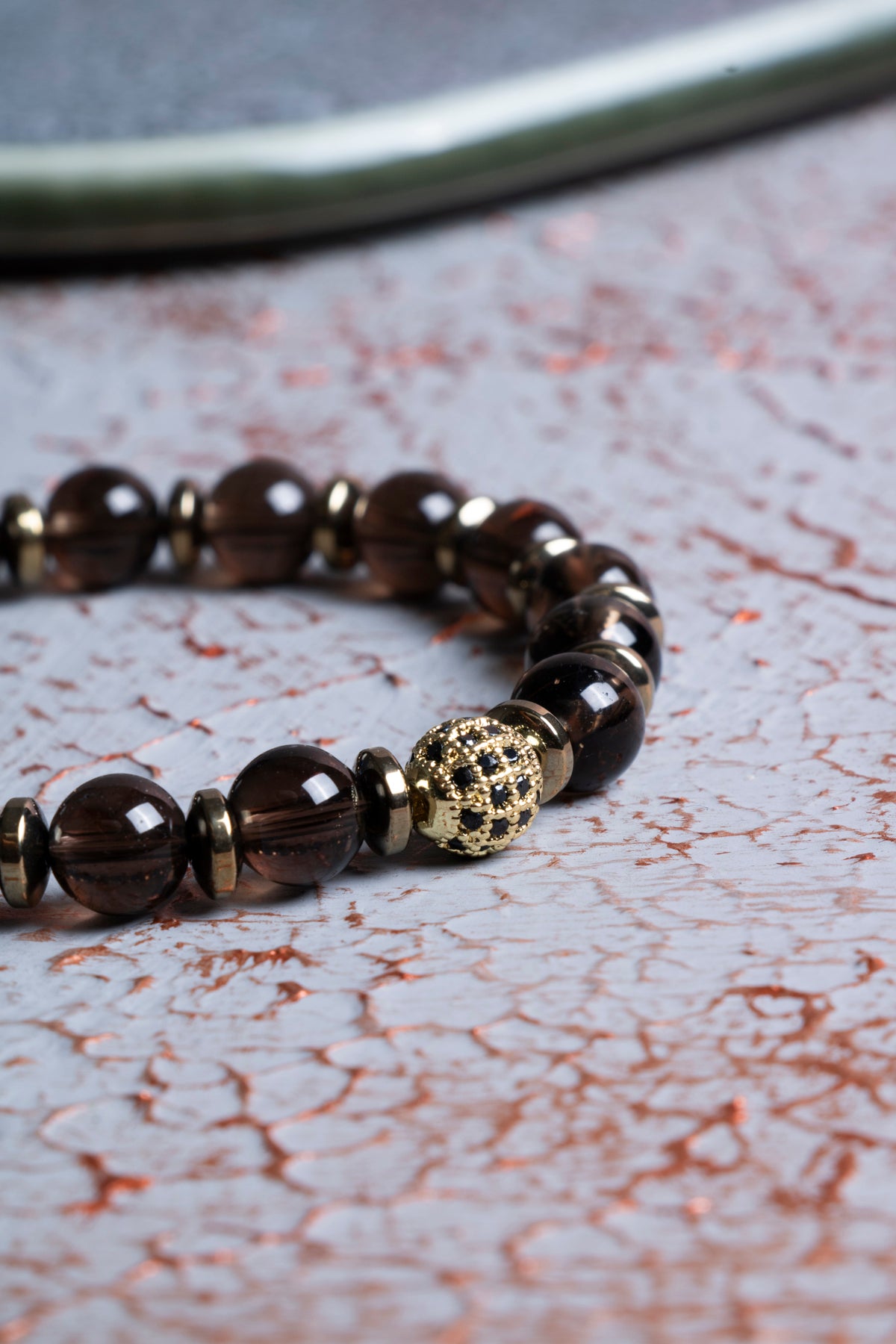 Dumanlı Kuvars &amp; Hematit Zirkon Aparat Bileklik