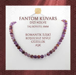 Fantom Kuvars 8 mm Dizi Doğal Taş Kolye