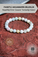 Fasetli Akuamarin Bileklik