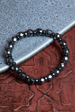 Fasetli Koyu Hematit Bileklik