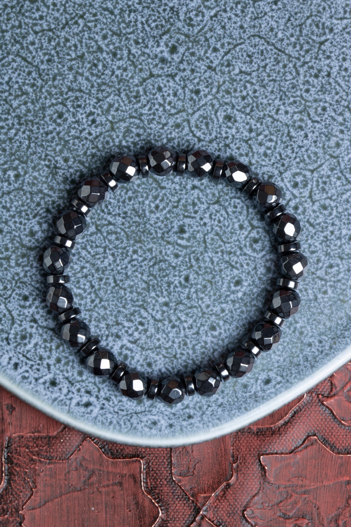 Fasetli Koyu Hematit Bileklik