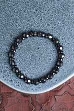 Fasetli Koyu Hematit Bileklik