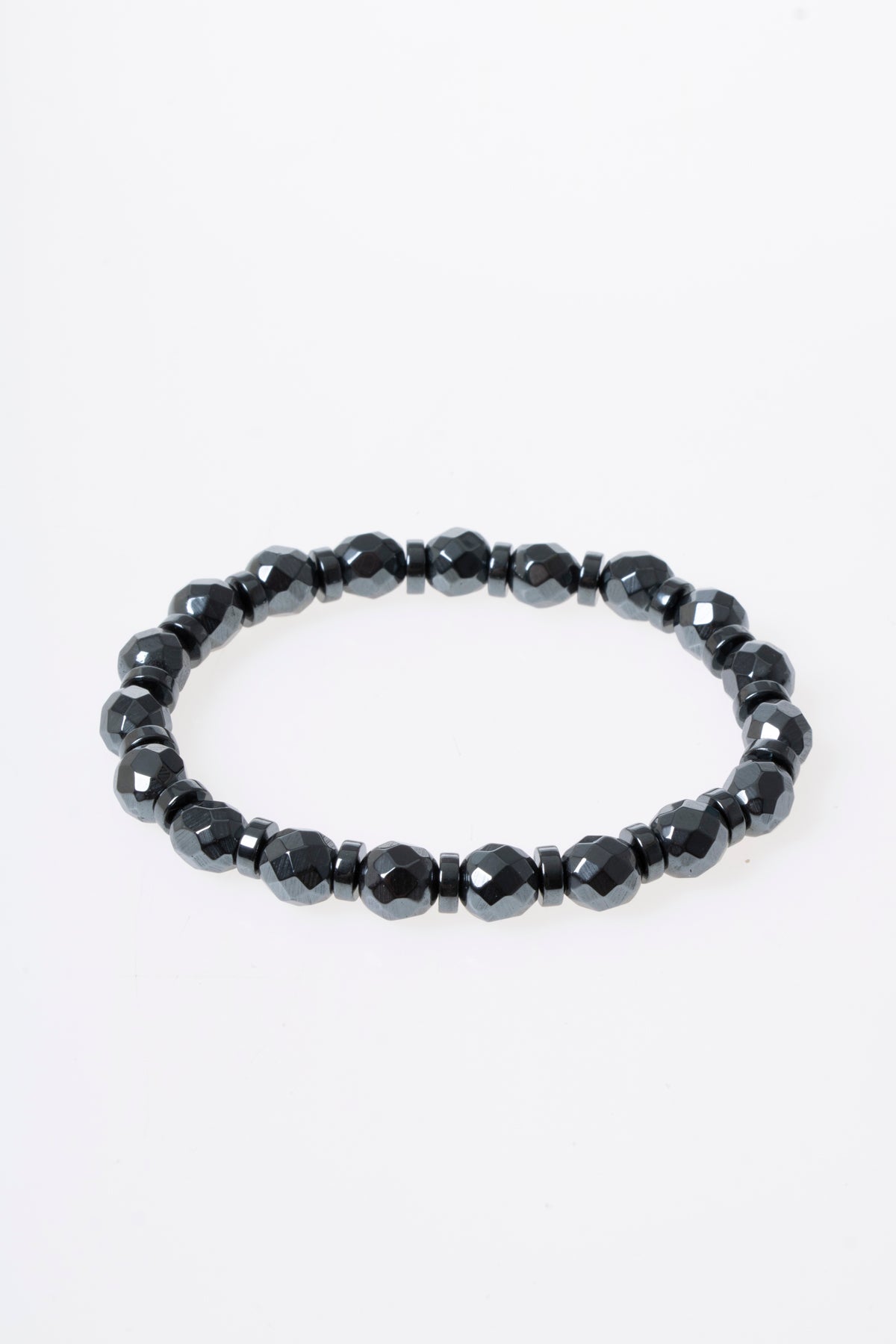 Fasetli Koyu Hematit Bileklik