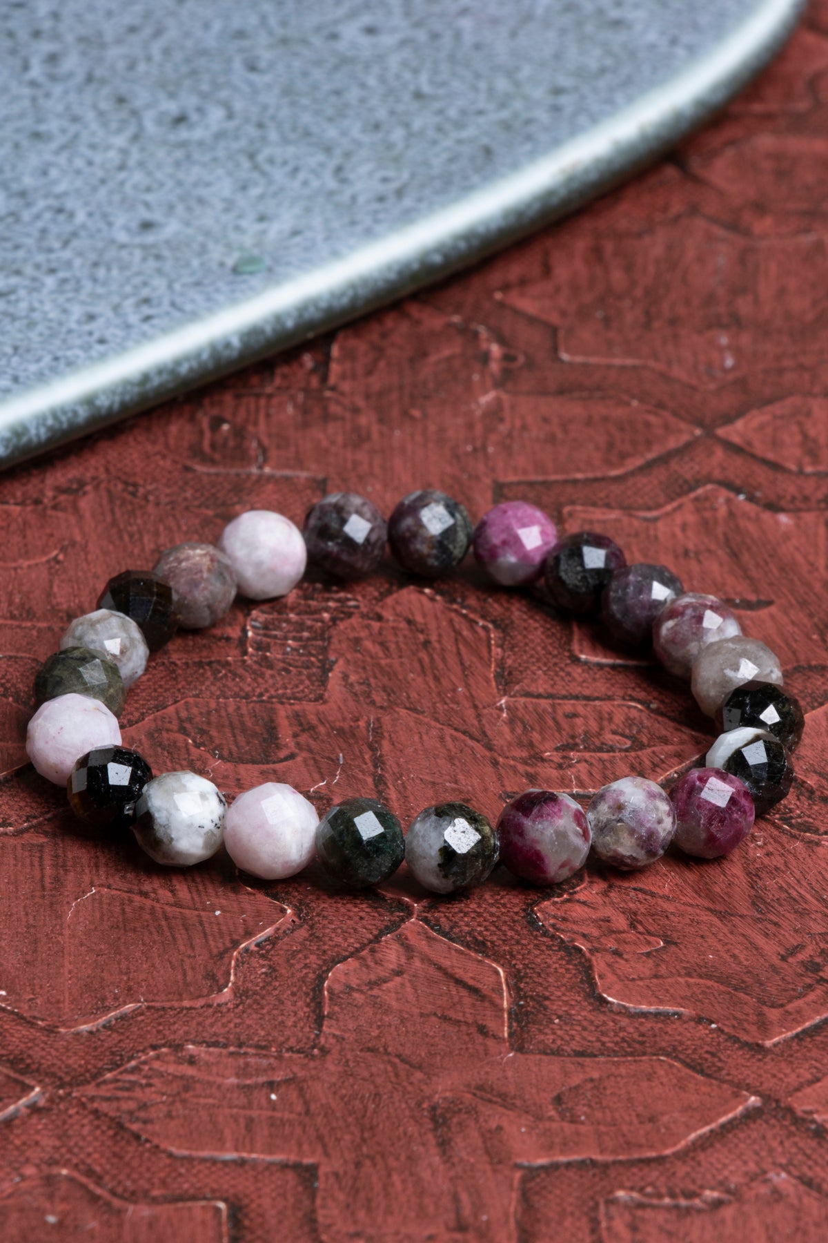 Fasetli Renkli Turmalin Bileklik