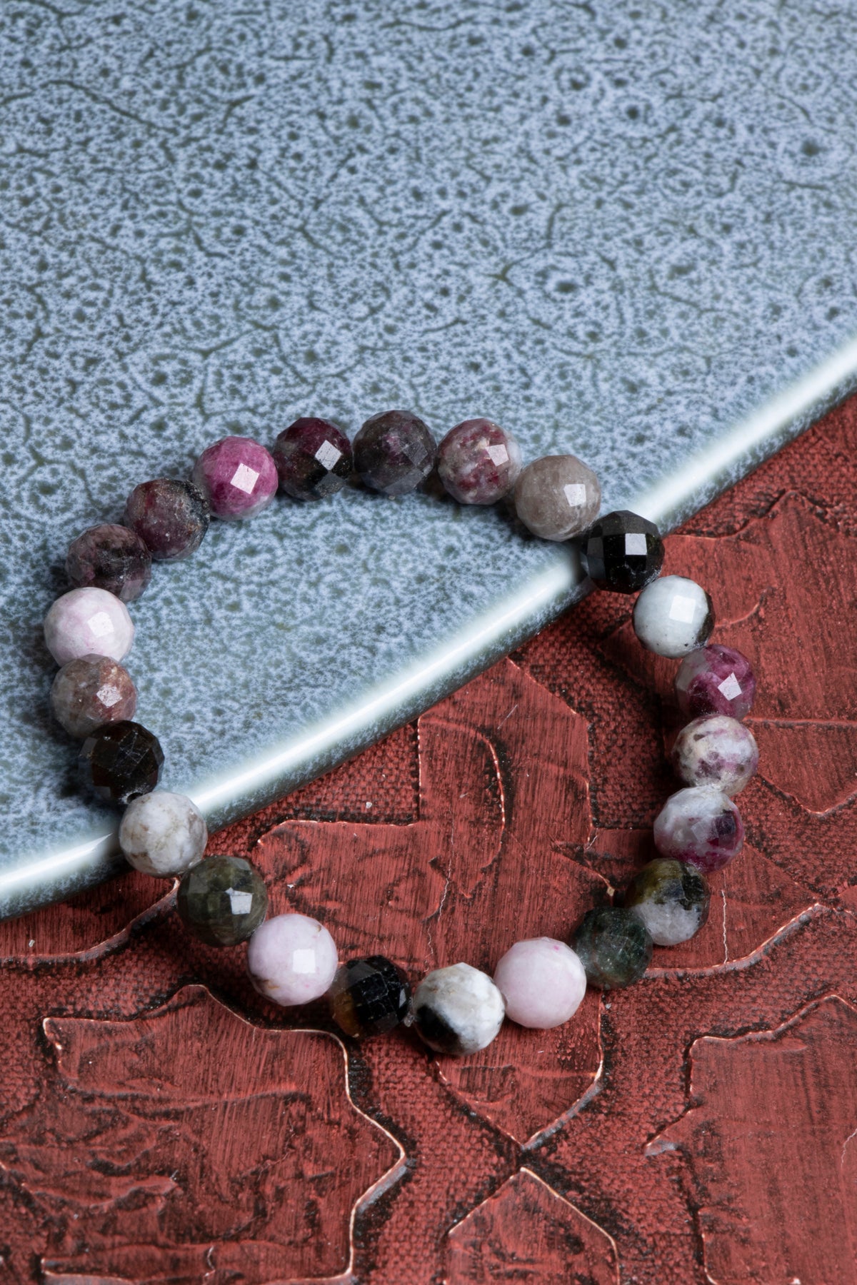 Fasetli Renkli Turmalin Bileklik