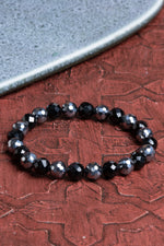 Fasetli Siyah Turmalin &amp; Hematit Bileklik