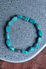 Firuze (Turkuaz) Gümüş Aparatlı Doğal Taş bileklik