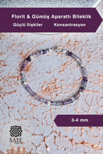 Florit &amp; Gümüş Aparatlı Bileklik