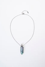 Florit Taşı Zincirli Esans Şişesi Kolye