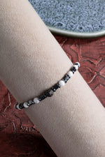 Havlit &amp; Hematit &amp; Zirkon Aparat Doğal Taş Makrome Bileklik