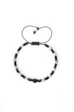 Havlit &amp; Hematit &amp; Zirkon Aparat Doğal Taş Makrome Bileklik