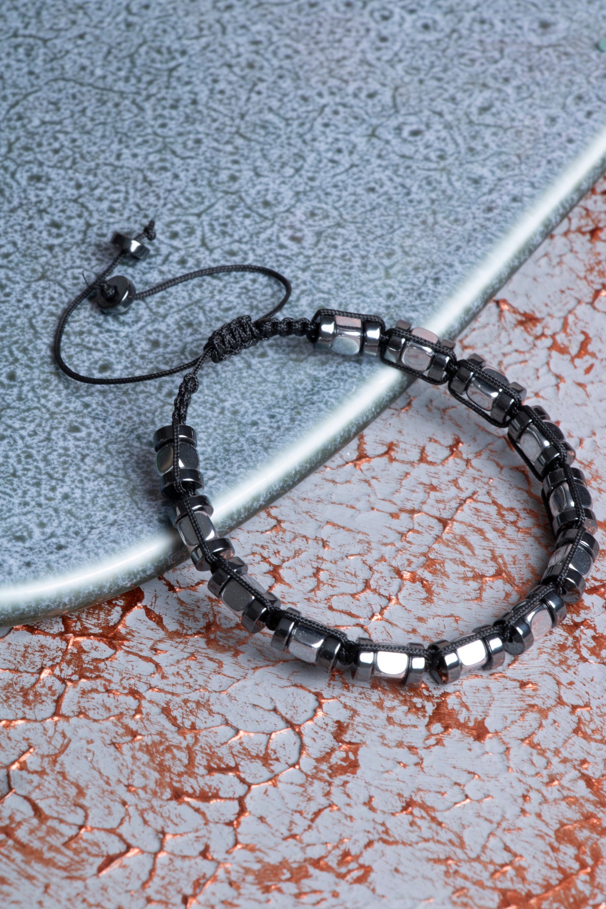 Hematit Makrome Bileklik