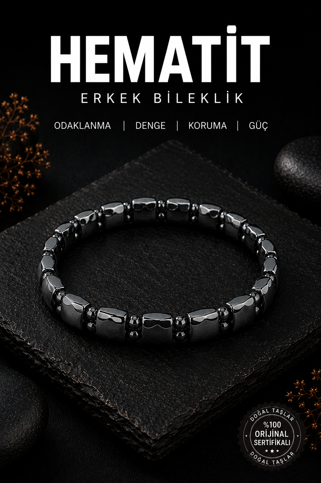 Hematit Erkek Bileklik 6