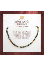Hint Akiği 6 mm Dizi Doğal Taş Kolye